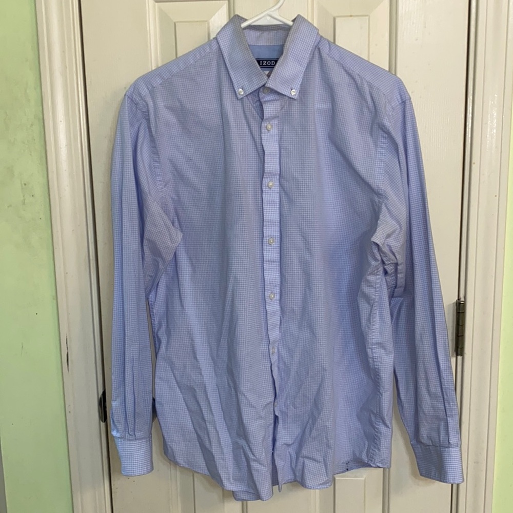 Izod Long Sleeve Button-Down Dress Shirt - Stretch Slim Fit